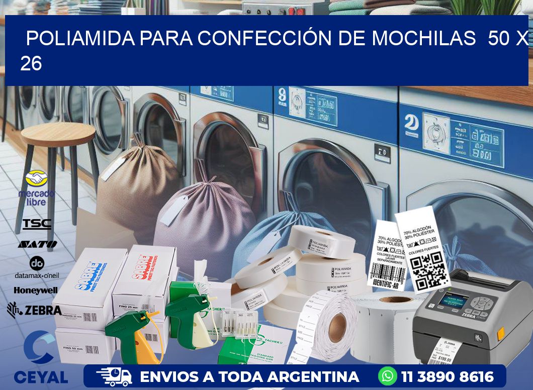 POLIAMIDA PARA CONFECCIÓN DE MOCHILAS  50 x 26