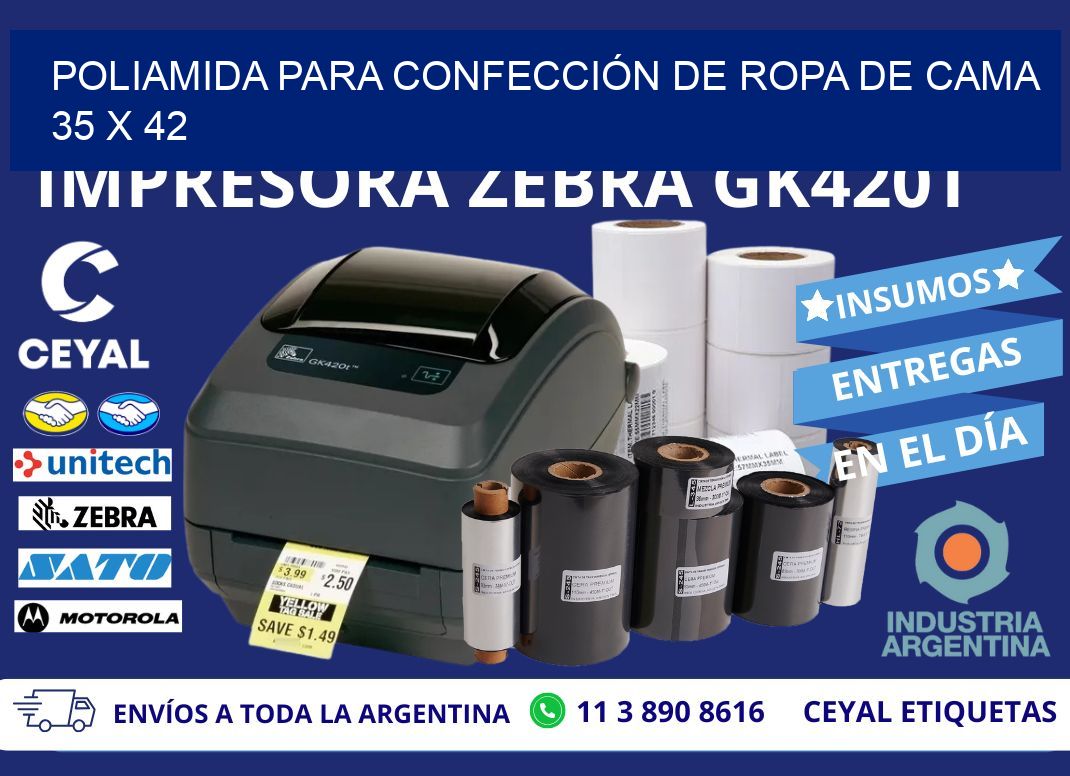 POLIAMIDA PARA CONFECCIÓN DE ROPA DE CAMA 35 x 42