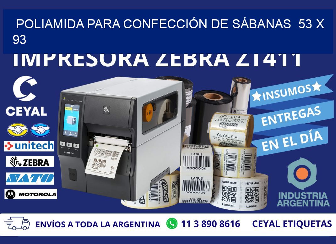 POLIAMIDA PARA CONFECCIÓN DE SÁBANAS 53 x 93