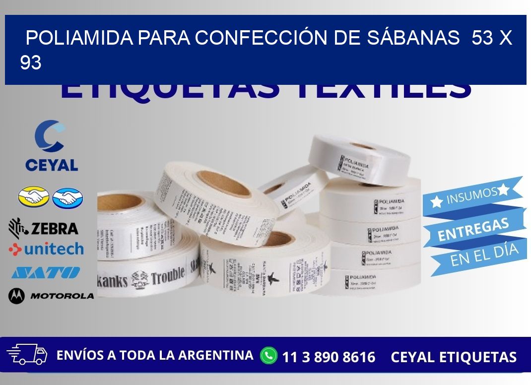 POLIAMIDA PARA CONFECCIÓN DE SÁBANAS 53 x 93