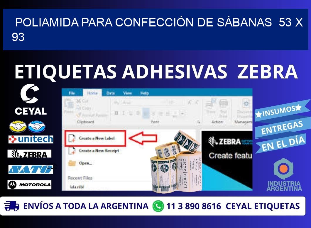 POLIAMIDA PARA CONFECCIÓN DE SÁBANAS 53 x 93