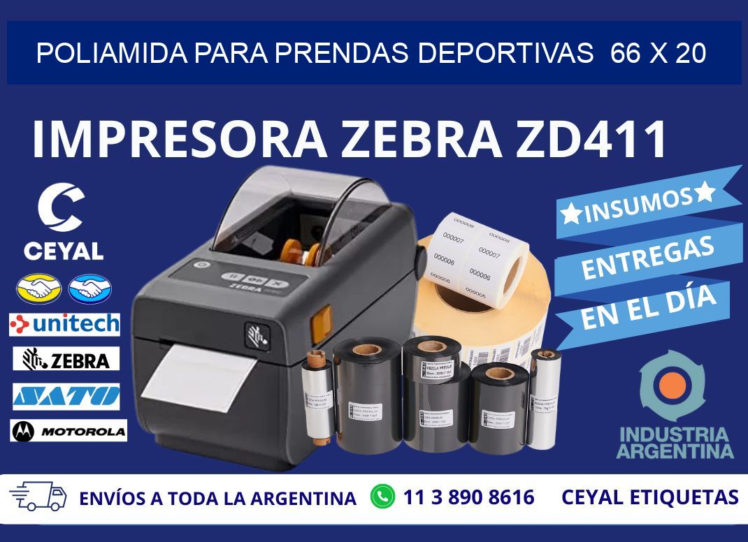 POLIAMIDA PARA PRENDAS DEPORTIVAS 66 x 20