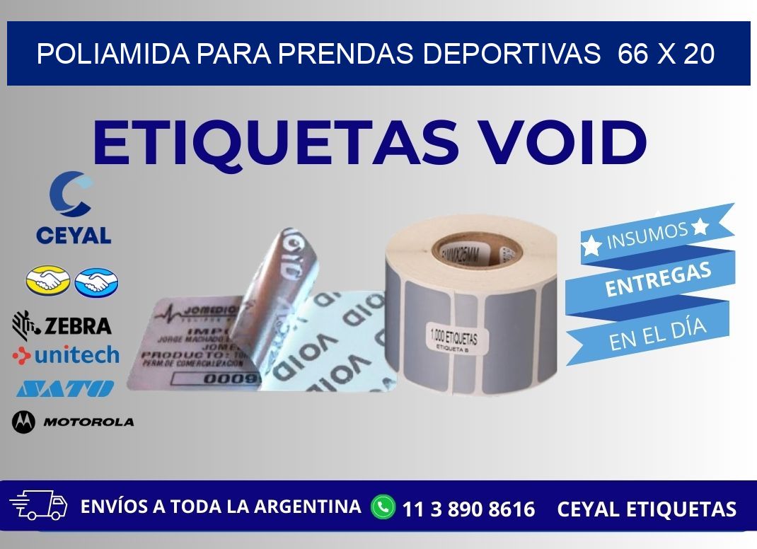 POLIAMIDA PARA PRENDAS DEPORTIVAS 66 x 20