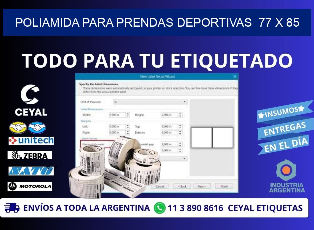 POLIAMIDA PARA PRENDAS DEPORTIVAS 77 x 85