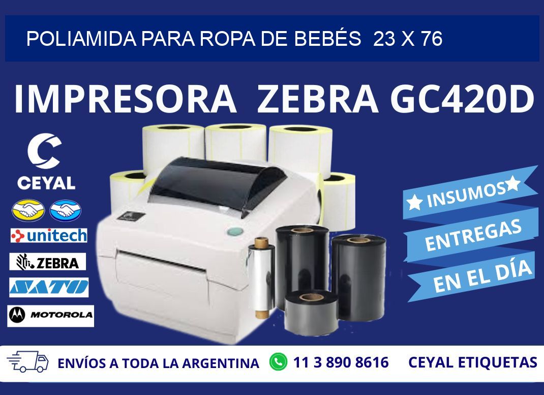POLIAMIDA PARA ROPA DE BEBÉS 23 x 76