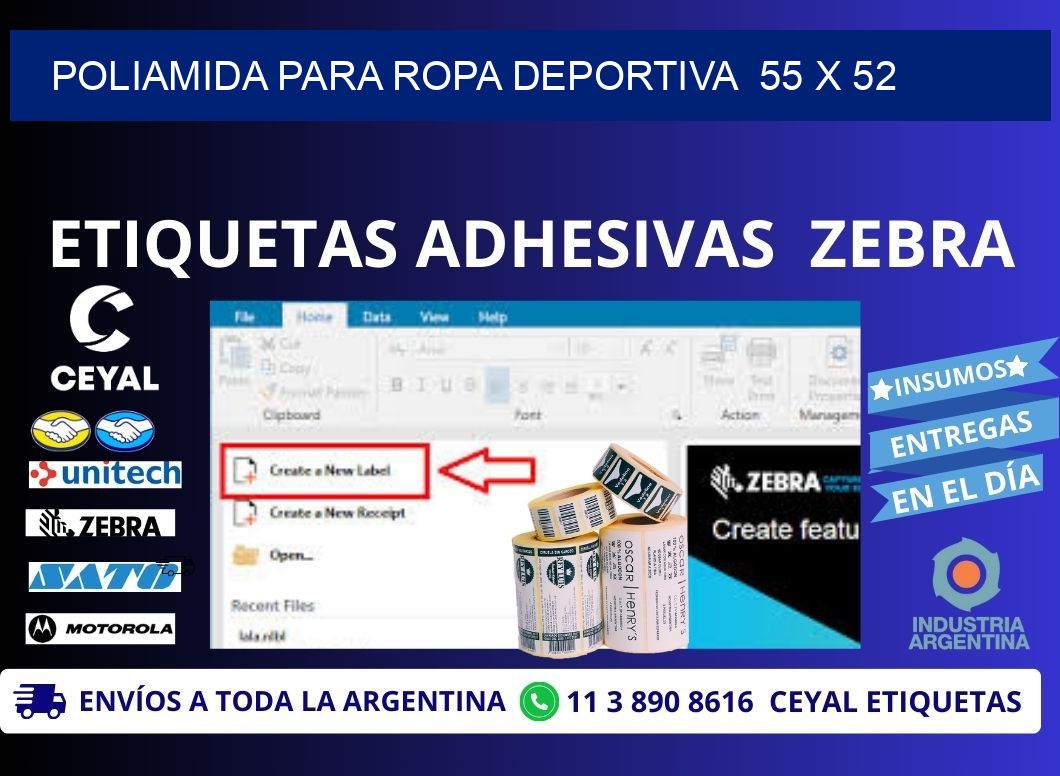 POLIAMIDA PARA ROPA DEPORTIVA 55 x 52