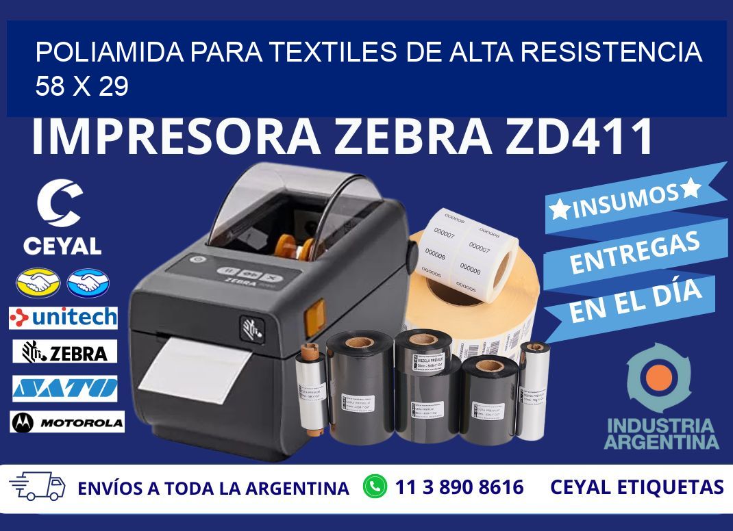 POLIAMIDA PARA TEXTILES DE ALTA RESISTENCIA 58 x 29