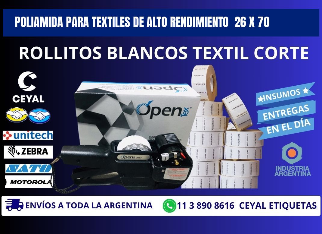 POLIAMIDA PARA TEXTILES DE ALTO RENDIMIENTO 26 x 70