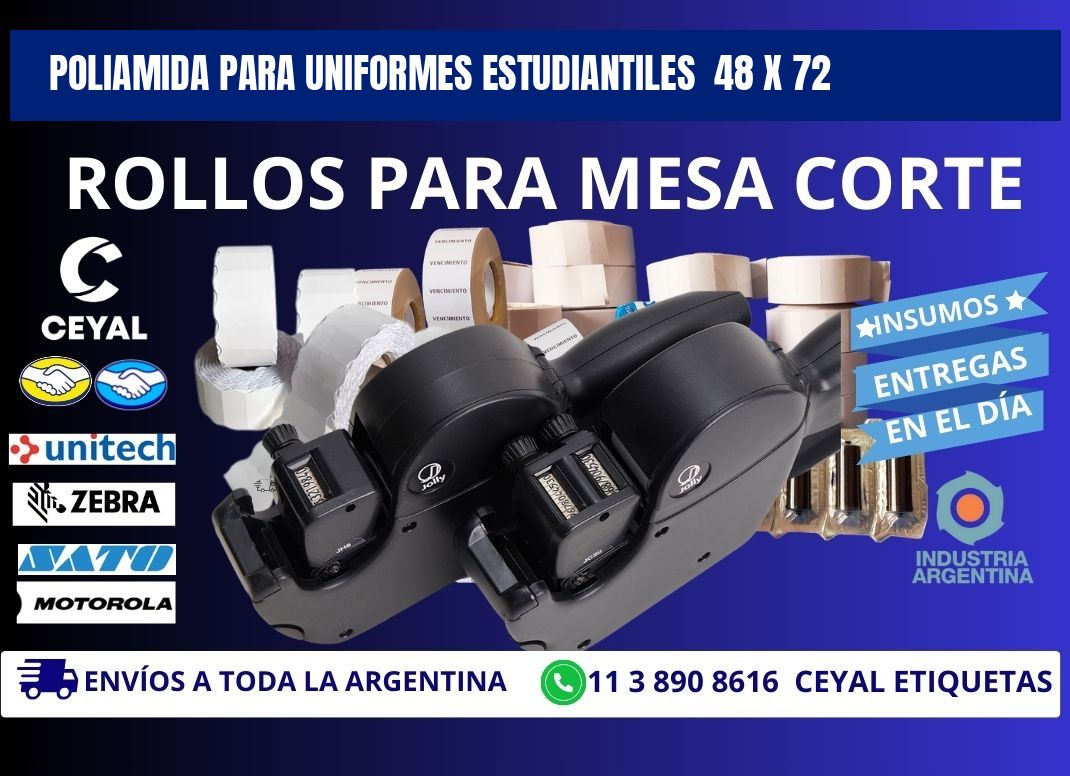 POLIAMIDA PARA UNIFORMES ESTUDIANTILES  48 x 72