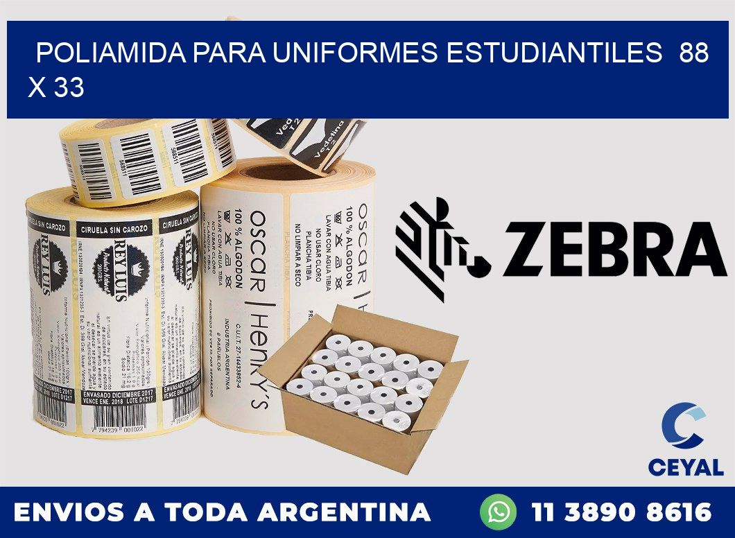 POLIAMIDA PARA UNIFORMES ESTUDIANTILES  88 x 33