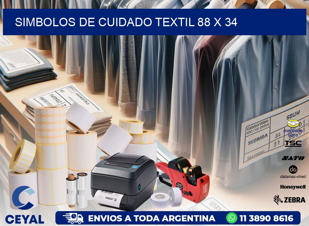 Simbolos de Cuidado Textil 88 x 34