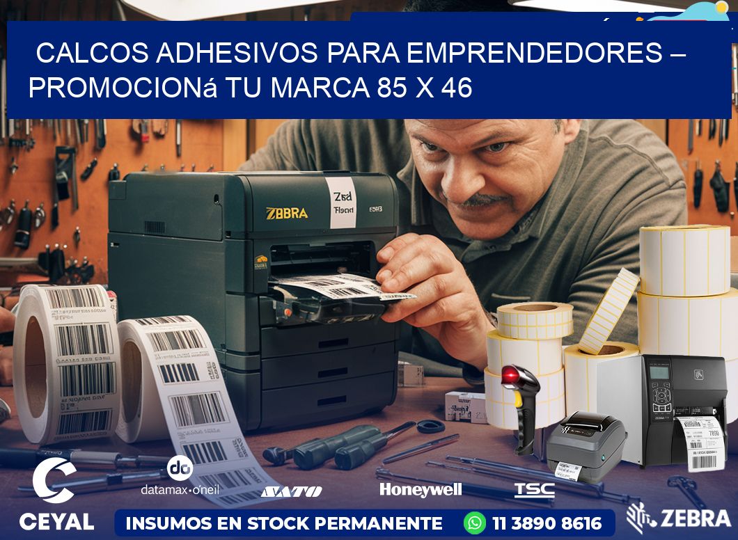 Calcos Adhesivos para Emprendedores – Promocioná Tu Marca 85 x 46