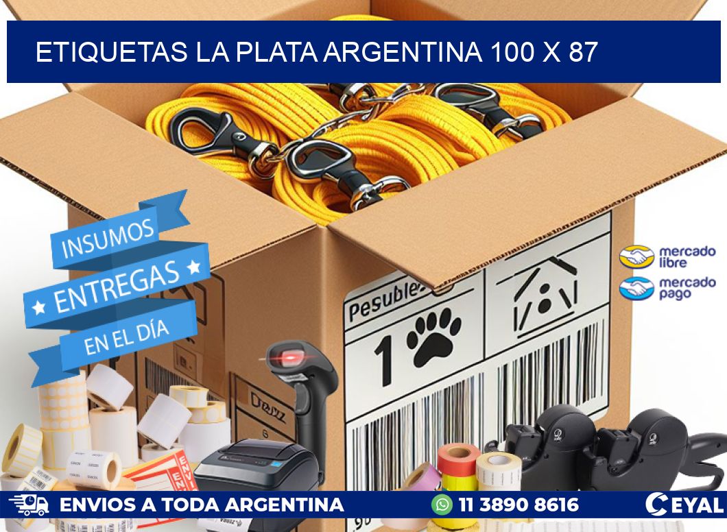 Etiquetas La Plata Argentina 100 x 87