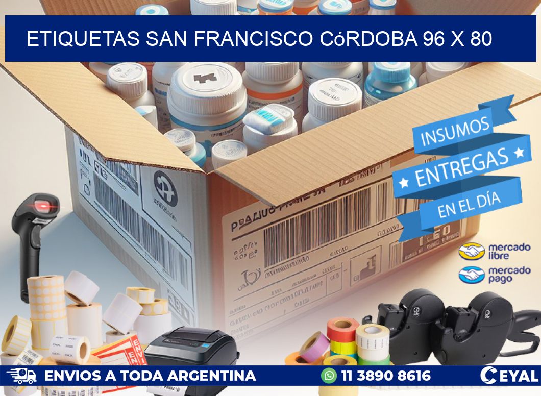 Etiquetas San Francisco Córdoba 96 x 80