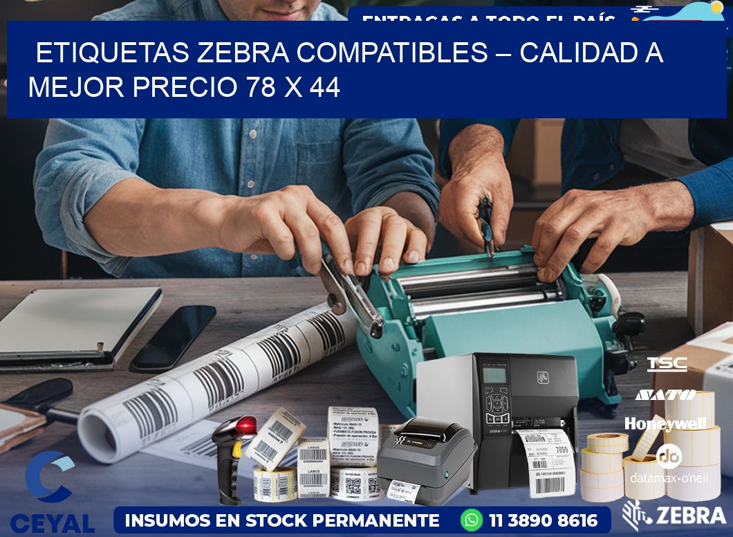Etiquetas Zebra Compatibles – Calidad a Mejor Precio 78 x 44