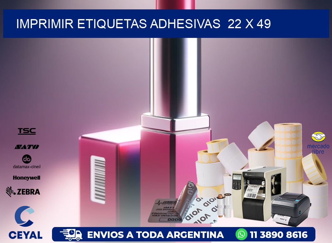Imprimir Etiquetas adhesivas 22 x 49