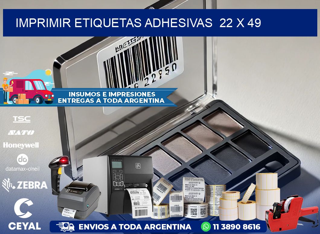 Imprimir Etiquetas adhesivas  22 x 49