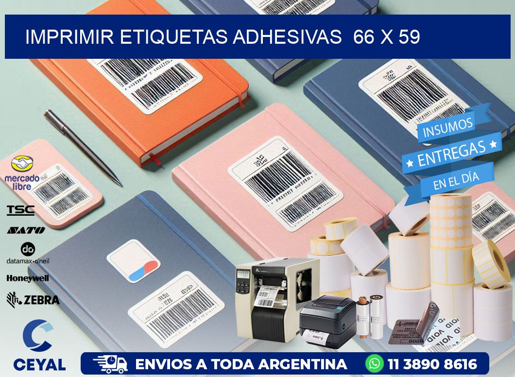 Imprimir Etiquetas adhesivas 66 x 59