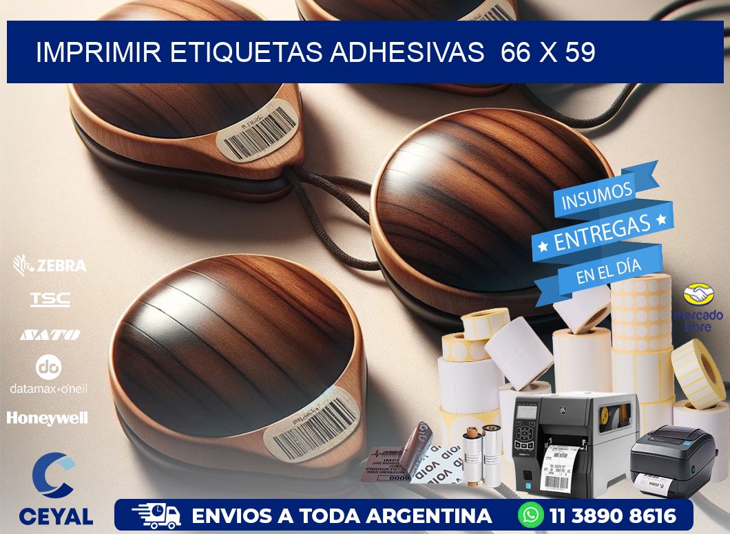 Imprimir Etiquetas adhesivas 66 x 59