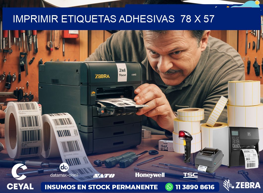 Imprimir Etiquetas adhesivas  78 x 57