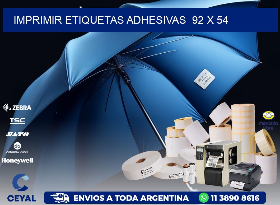 Imprimir Etiquetas adhesivas 92 x 54