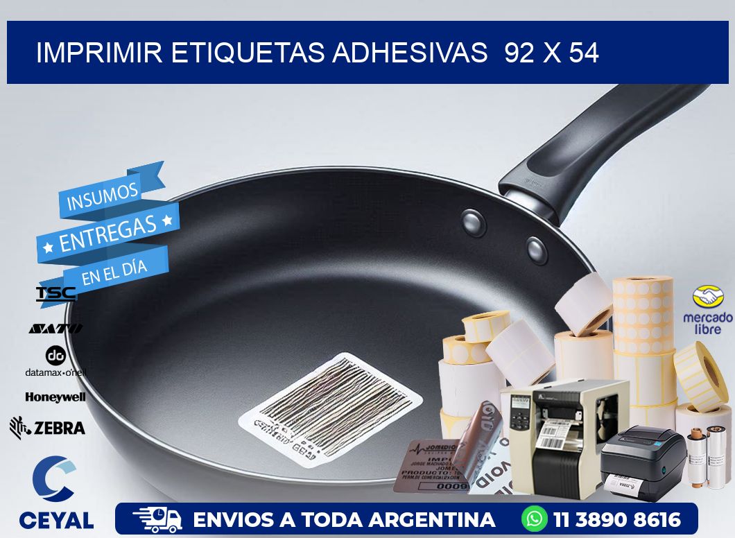 Imprimir Etiquetas adhesivas 92 x 54