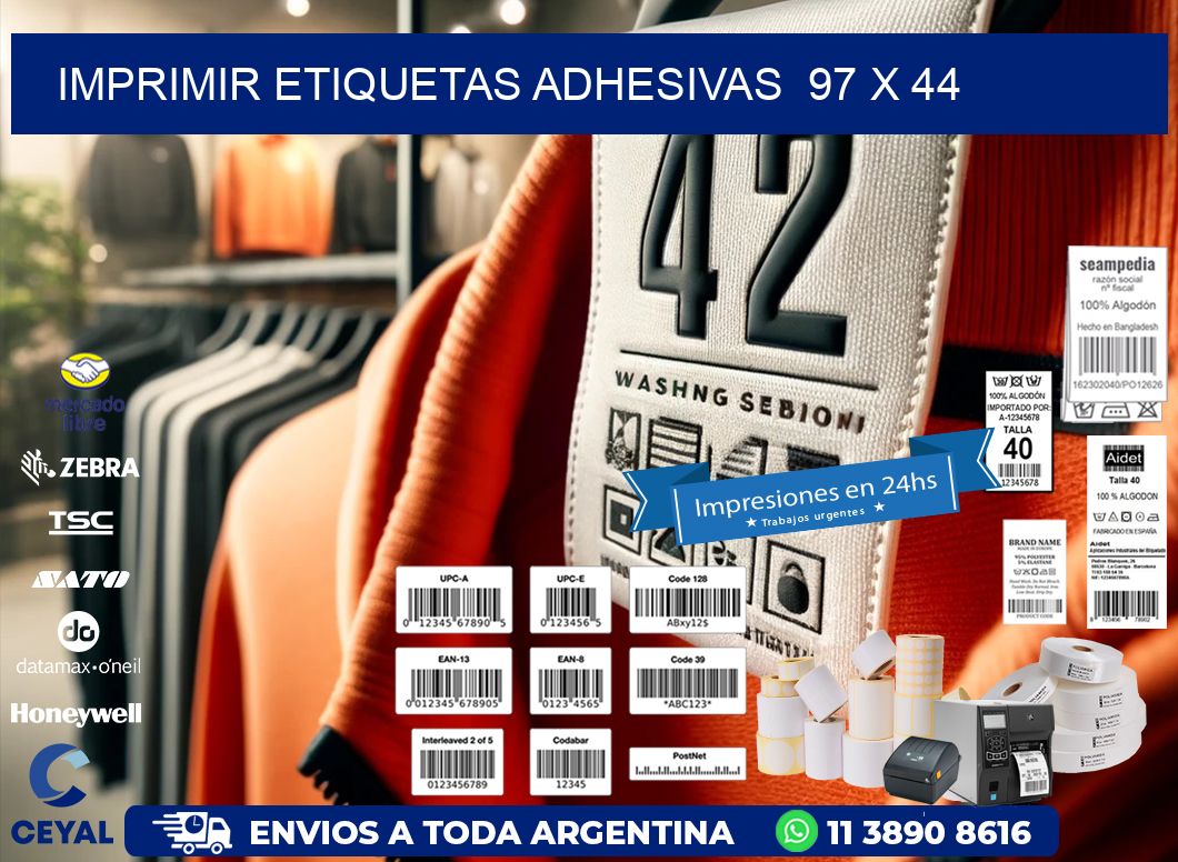 Imprimir Etiquetas adhesivas 97 x 44