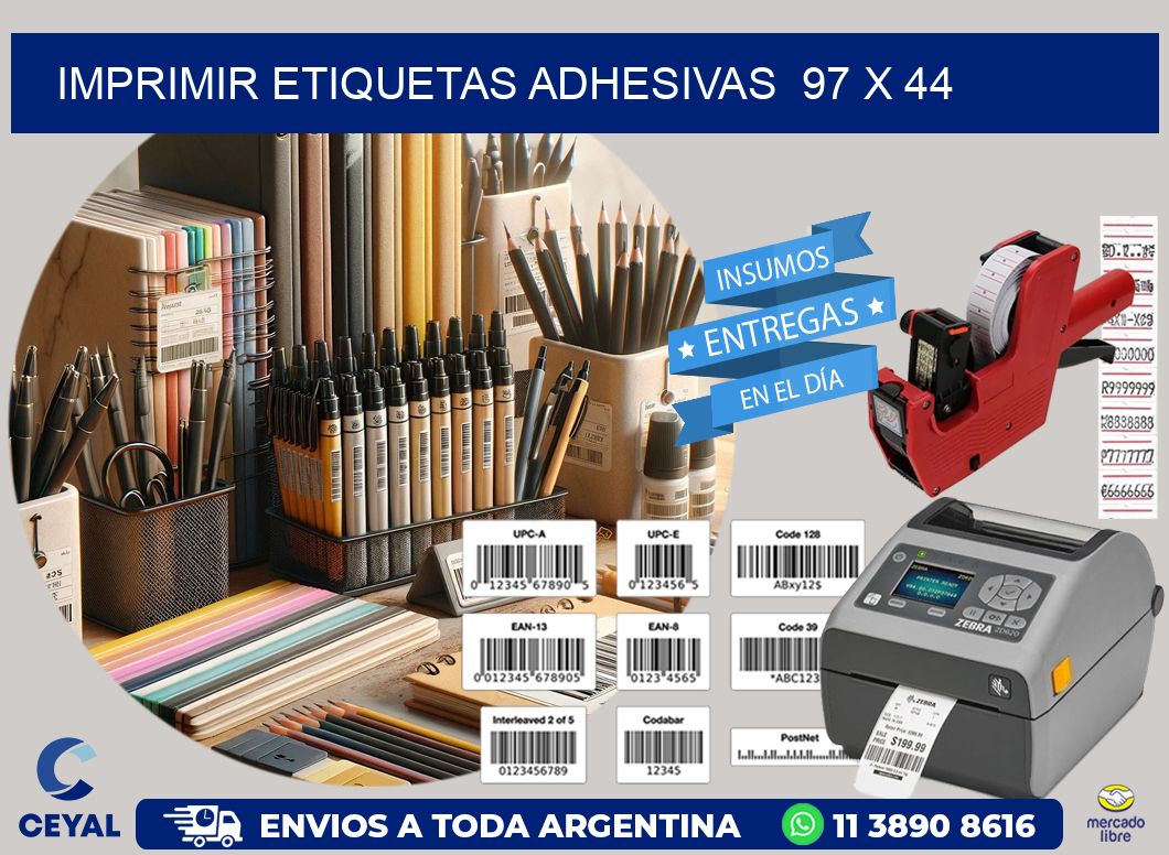 Imprimir Etiquetas adhesivas 97 x 44