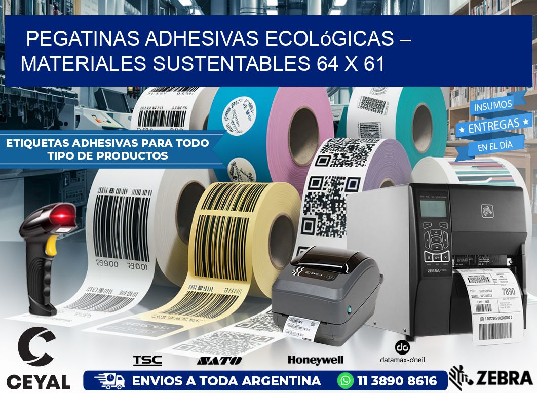 Pegatinas Adhesivas Ecológicas – Materiales Sustentables 64 x 61
