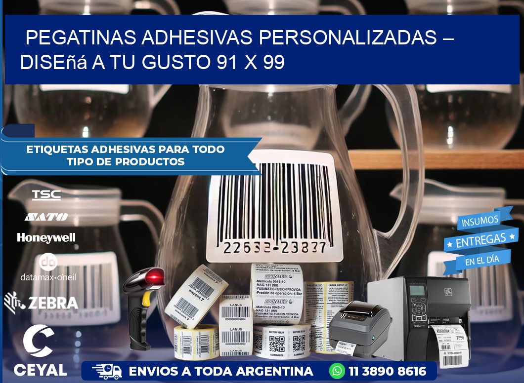 Pegatinas Adhesivas Personalizadas – Diseñá a Tu Gusto 91 x 99