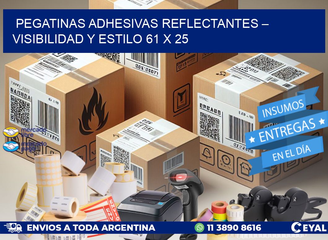 Pegatinas Adhesivas Reflectantes – Visibilidad y Estilo 61 x 25