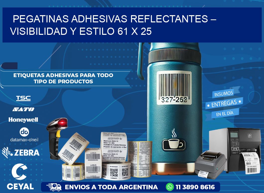 Pegatinas Adhesivas Reflectantes – Visibilidad y Estilo 61 x 25