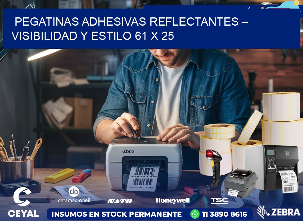 Pegatinas Adhesivas Reflectantes – Visibilidad y Estilo 61 x 25