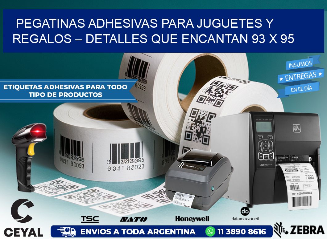 Pegatinas Adhesivas para Juguetes y Regalos – Detalles que Encantan 93 x 95