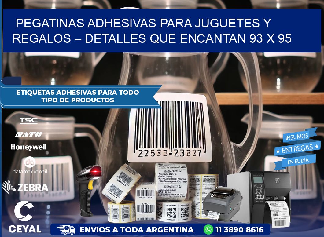 Pegatinas Adhesivas para Juguetes y Regalos – Detalles que Encantan 93 x 95