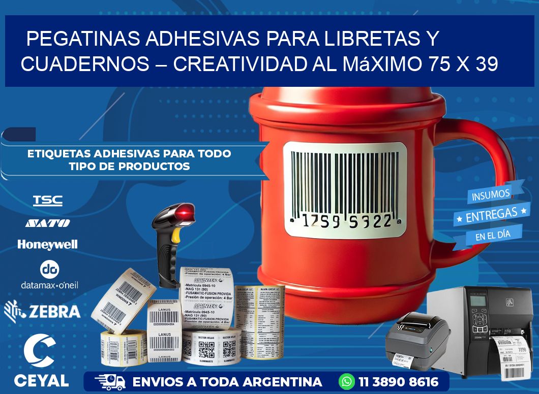 Pegatinas Adhesivas para Libretas y Cuadernos – Creatividad al Máximo 75 x 39