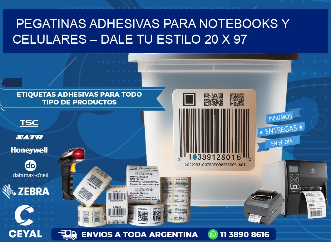 Pegatinas Adhesivas para Notebooks y Celulares – Dale Tu Estilo 20 x 97