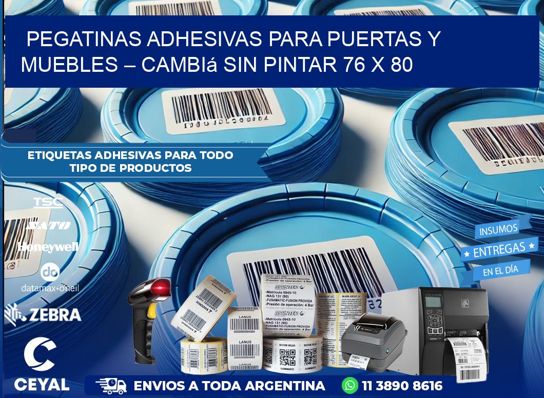 Pegatinas Adhesivas para Puertas y Muebles – Cambiá sin Pintar 76 x 80