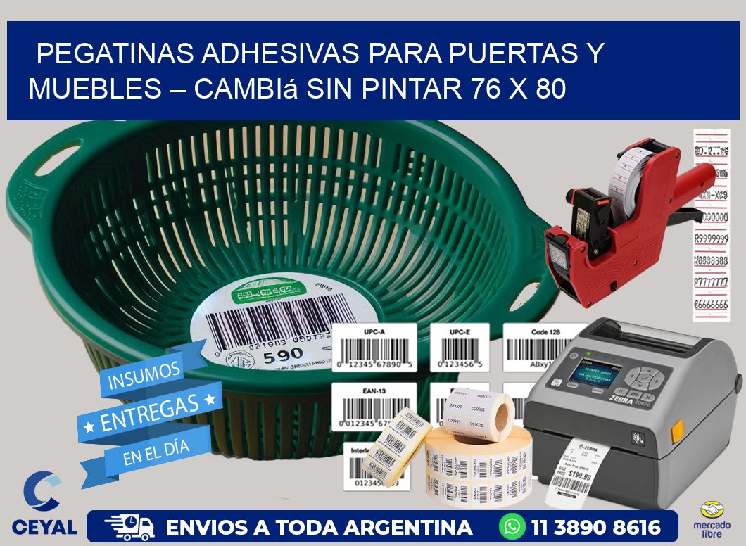 Pegatinas Adhesivas para Puertas y Muebles – Cambiá sin Pintar 76 x 80