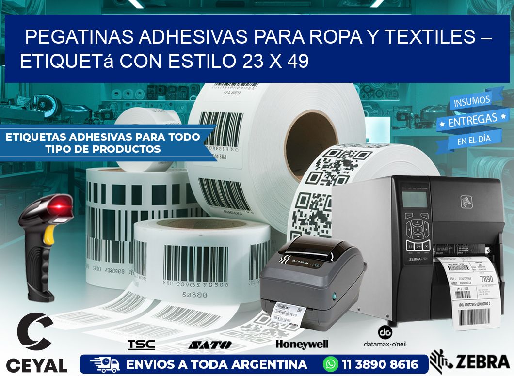 Pegatinas Adhesivas para Ropa y Textiles – Etiquetá con Estilo 23 x 49