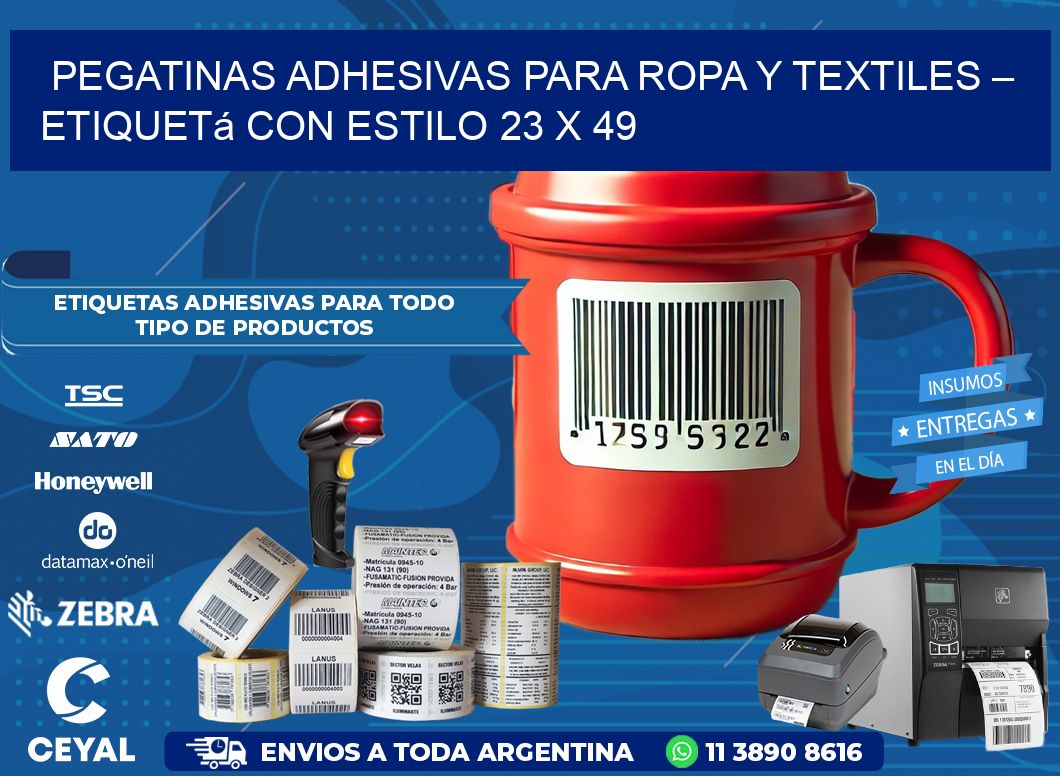 Pegatinas Adhesivas para Ropa y Textiles – Etiquetá con Estilo 23 x 49