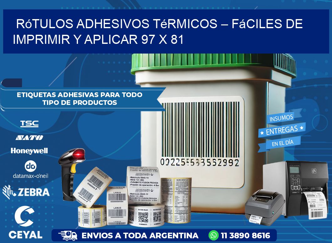 Rótulos Adhesivos Térmicos – Fáciles de Imprimir y Aplicar 97 x 81