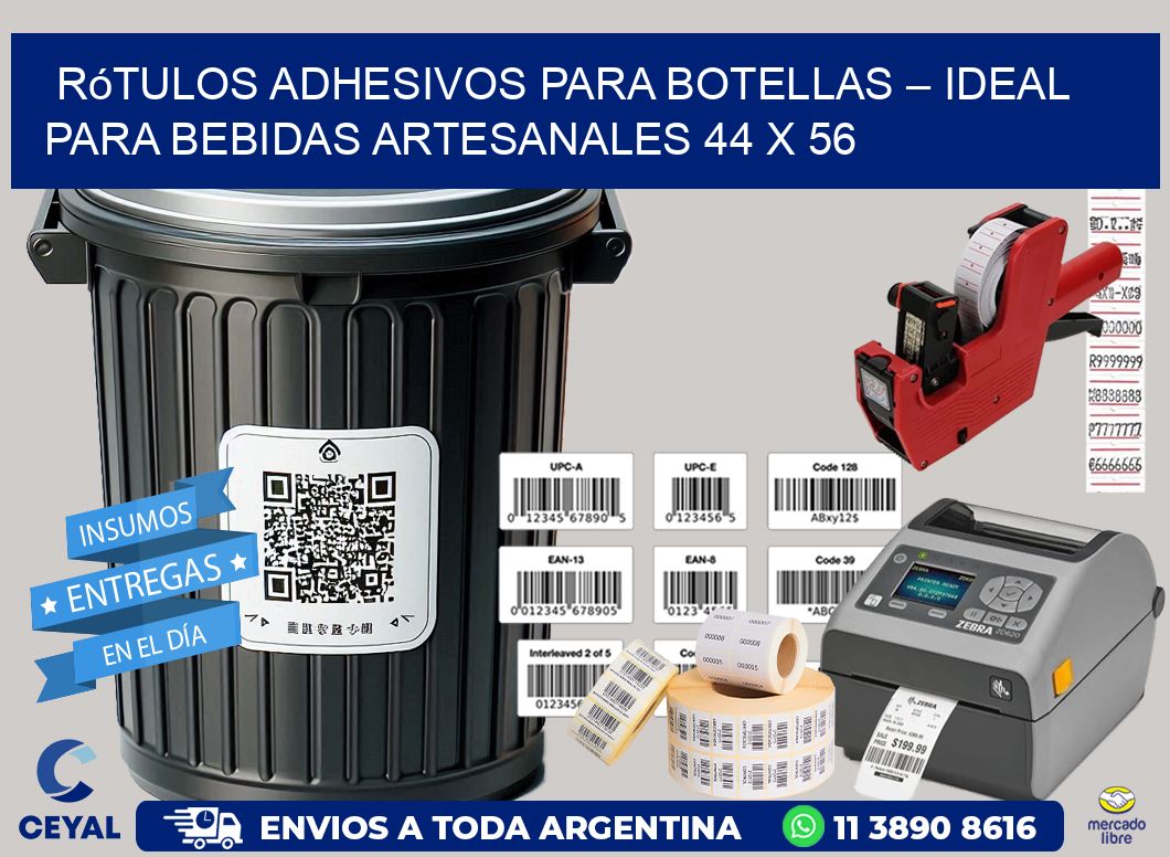Rótulos Adhesivos para Botellas – Ideal para Bebidas Artesanales 44 x 56