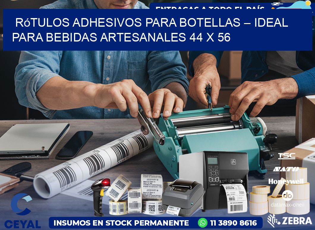 Rótulos Adhesivos para Botellas – Ideal para Bebidas Artesanales 44 x 56