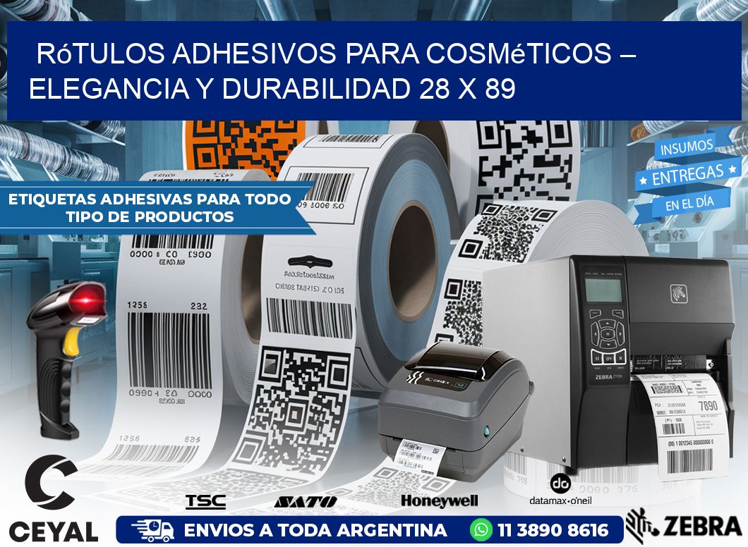 Rótulos Adhesivos para Cosméticos – Elegancia y Durabilidad 28 x 89