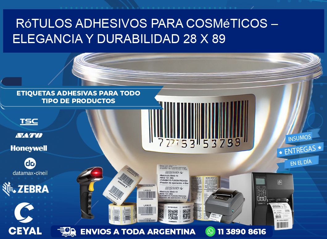 Rótulos Adhesivos para Cosméticos – Elegancia y Durabilidad 28 x 89