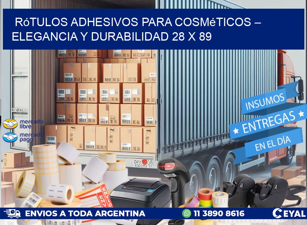 Rótulos Adhesivos para Cosméticos – Elegancia y Durabilidad 28 x 89