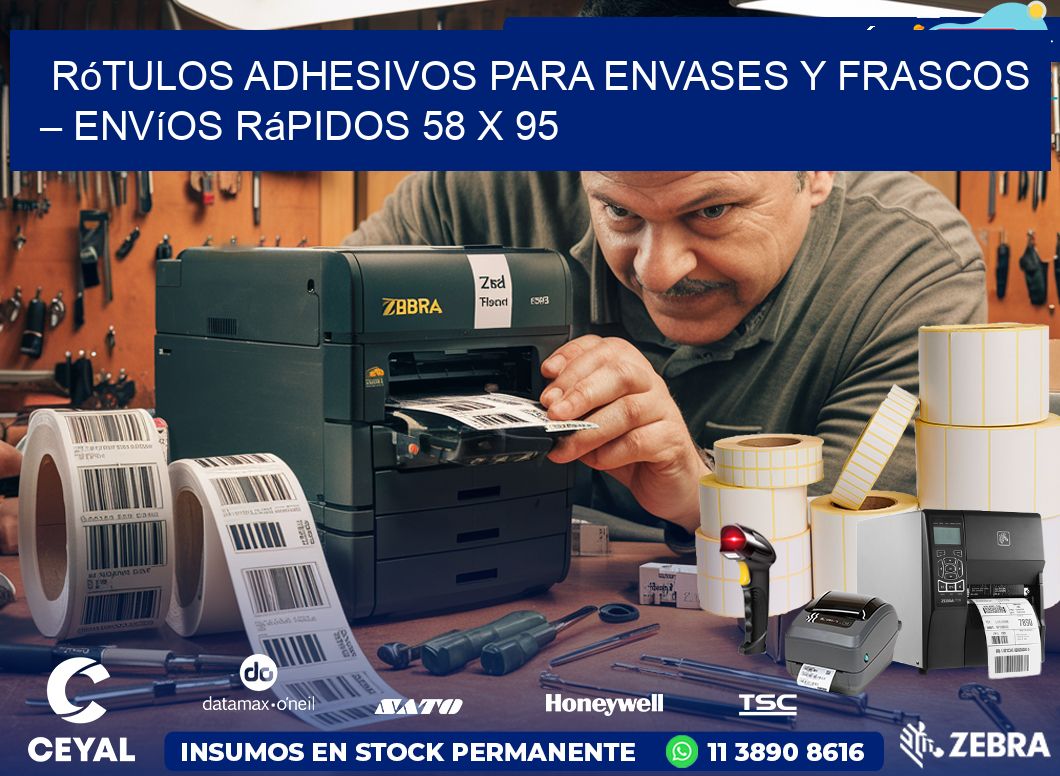 Rótulos Adhesivos para Envases y Frascos – Envíos Rápidos 58 x 95