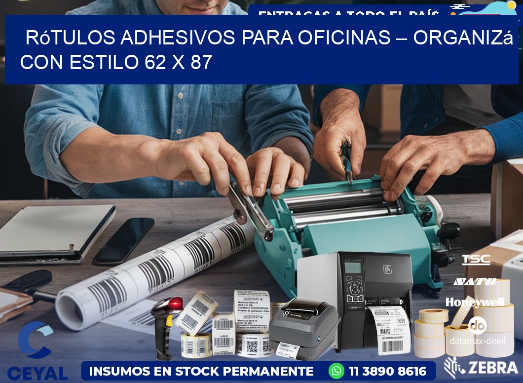 Rótulos Adhesivos para Oficinas – Organizá con Estilo 62 x 87