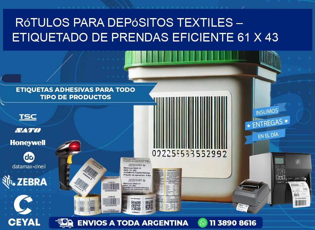 Rótulos para Depósitos Textiles – Etiquetado de Prendas Eficiente 61 x 43